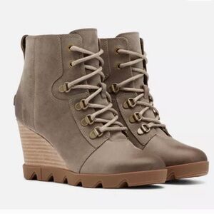 Sorel Joan Uptown Lace Up Wedge Boots